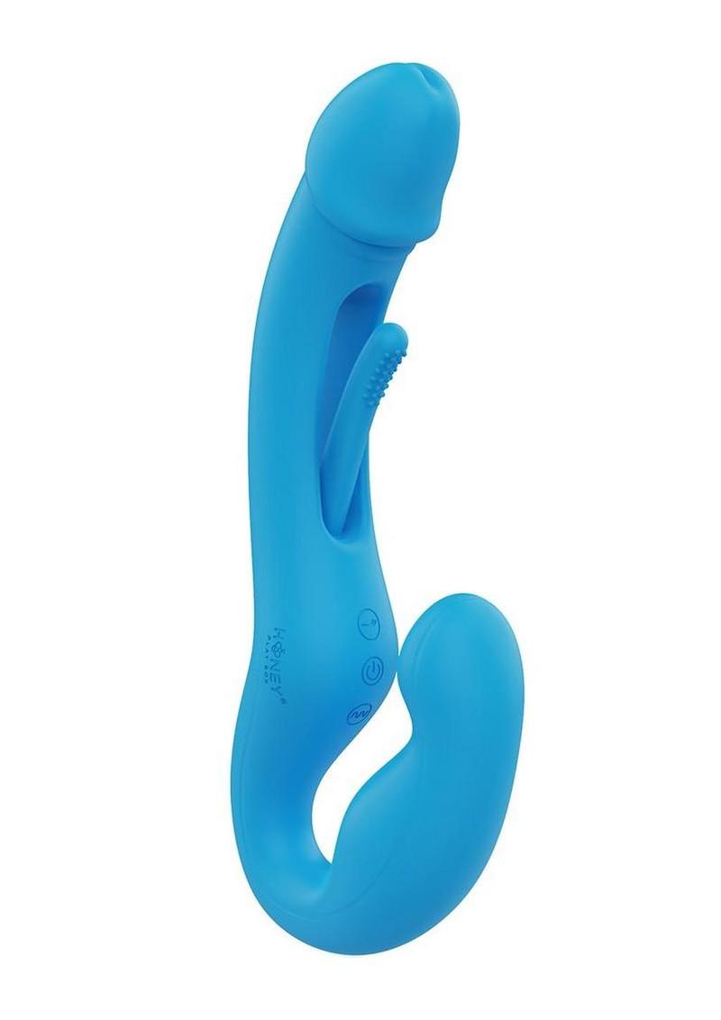 Harmony Duo App-Controlled Rechargeable Silicone Strapless Strap-On
