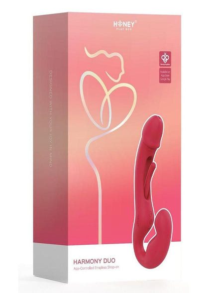 Harmony Duo App-Controlled Rechargeable Silicone Strapless Strap-On