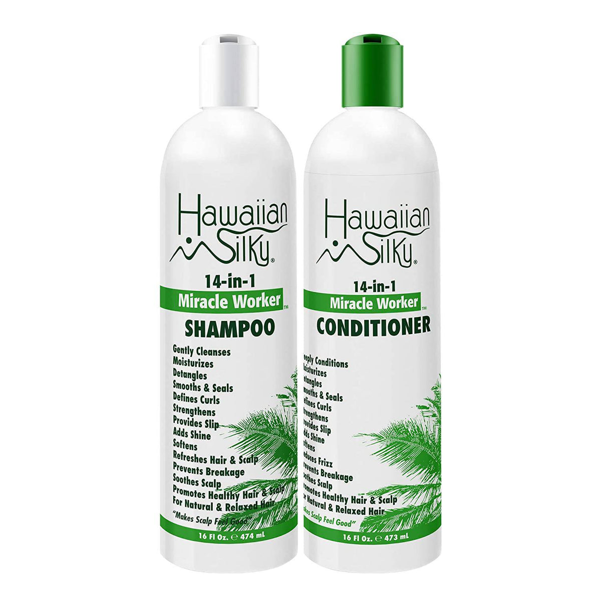 Hawaiian Silky Miracle Worker Shampoo &amp; Conditioner, 16 fl oz