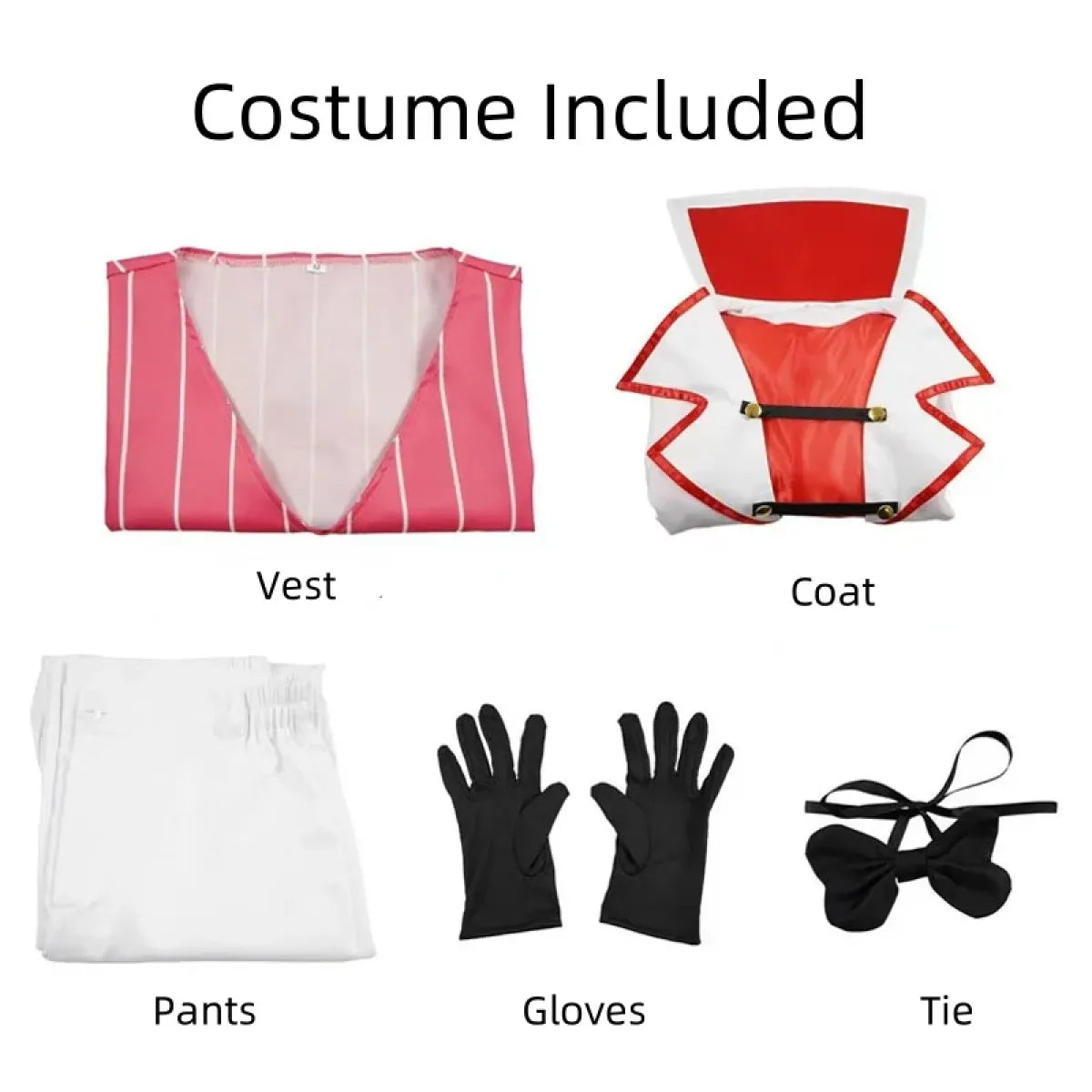 Hazbin Hotel Lucifer Cosplay Costume - Suit, Vest, Wig