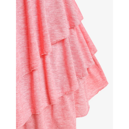 Heart Ring Layered Long Sleeves Dress