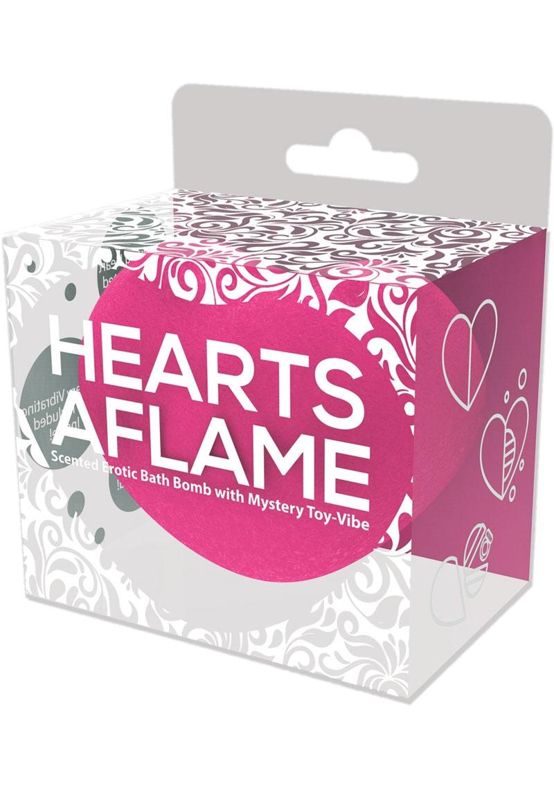 Hearts Aflame Scented Erotic Bath Bomb with Mystery Toy-Vibe