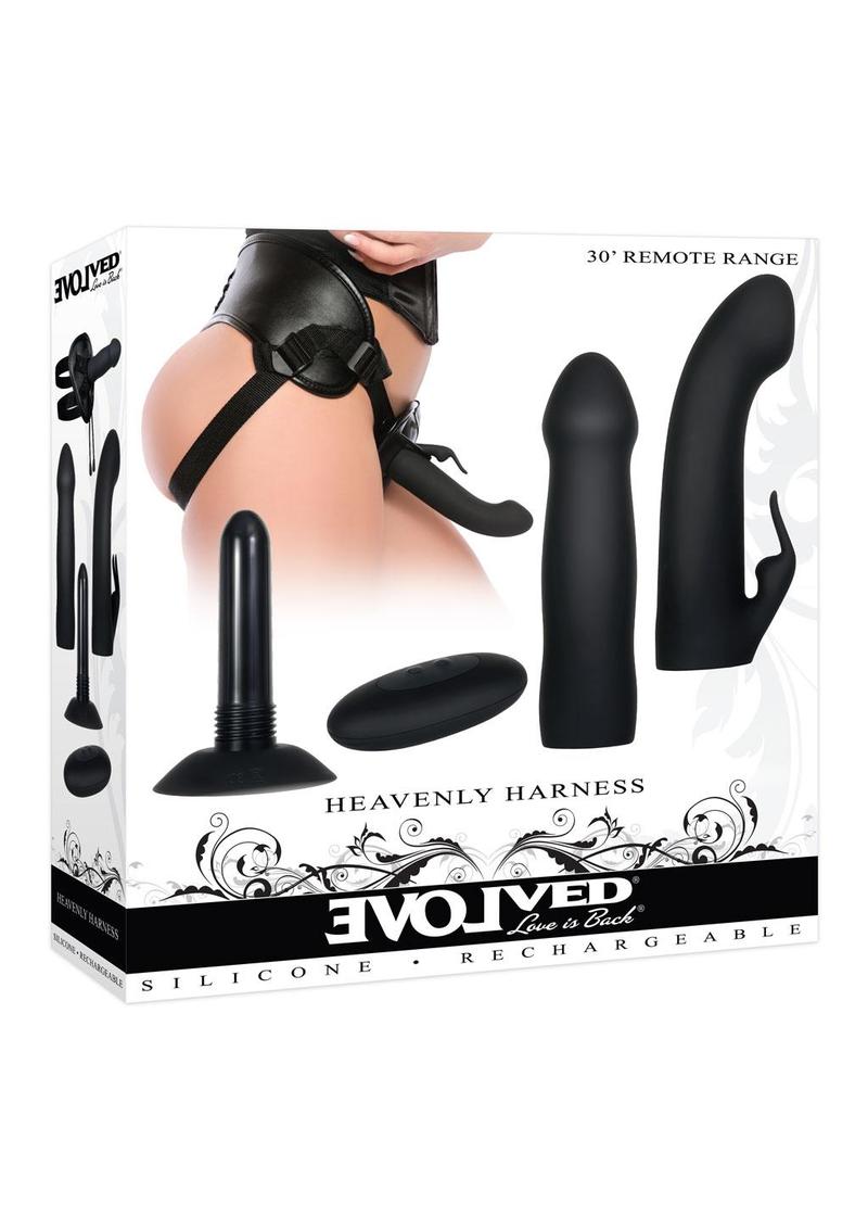 Heavenly Harness Kit Rechargeable with Remote Control Vibrator