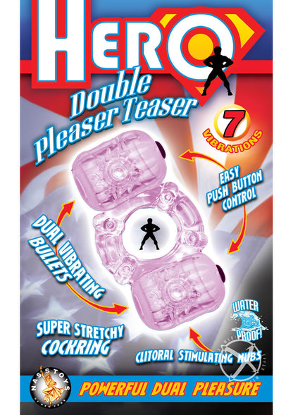 Hero Double Pleaser Teaser Vibrating Cock Ring