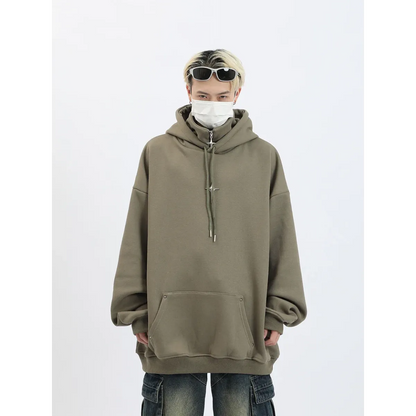 Harajuku High Neck Hoodie