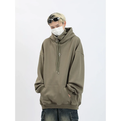 Harajuku High Neck Hoodie