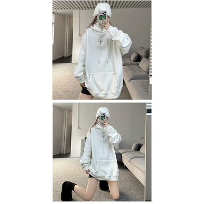Harajuku High Neck Hoodie