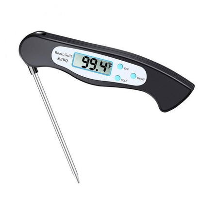 High Quality Foldable Food Thermometer Probe Digital BBQ Meat Kitchen Thermometer  Instant Read Meat Thermometer With 4.6” Folding Probe Backlight &amp; Calibration Function For Cooking Food Candy BBQ Grill Liquids Beef Liquid Water Oil Temperature Gauge