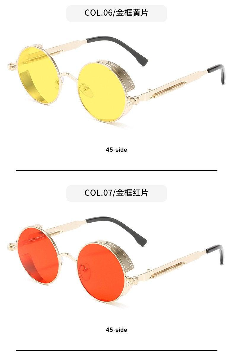 High Quality Metal Circle Frame Luxury &amp; Designer High Quality Sunglasses For Men and Women New Retro Style Round Shape Metal Frame Sunglasses UV400