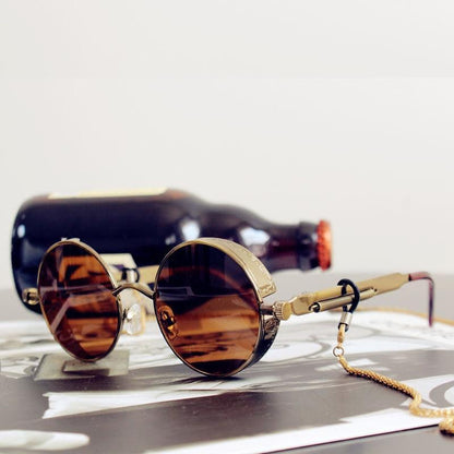 High Quality Metal Circle Frame Luxury &amp; Designer High Quality Sunglasses For Men and Women New Retro Style Round Shape Metal Frame Sunglasses UV400