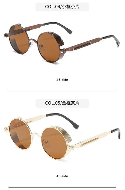 High Quality Metal Circle Frame Luxury &amp; Designer High Quality Sunglasses For Men and Women New Retro Style Round Shape Metal Frame Sunglasses UV400