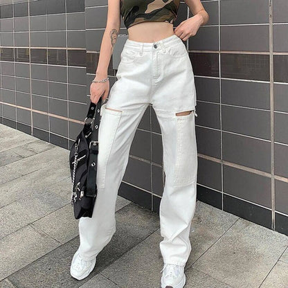 Street Fashion Casual High Waist Jeans
