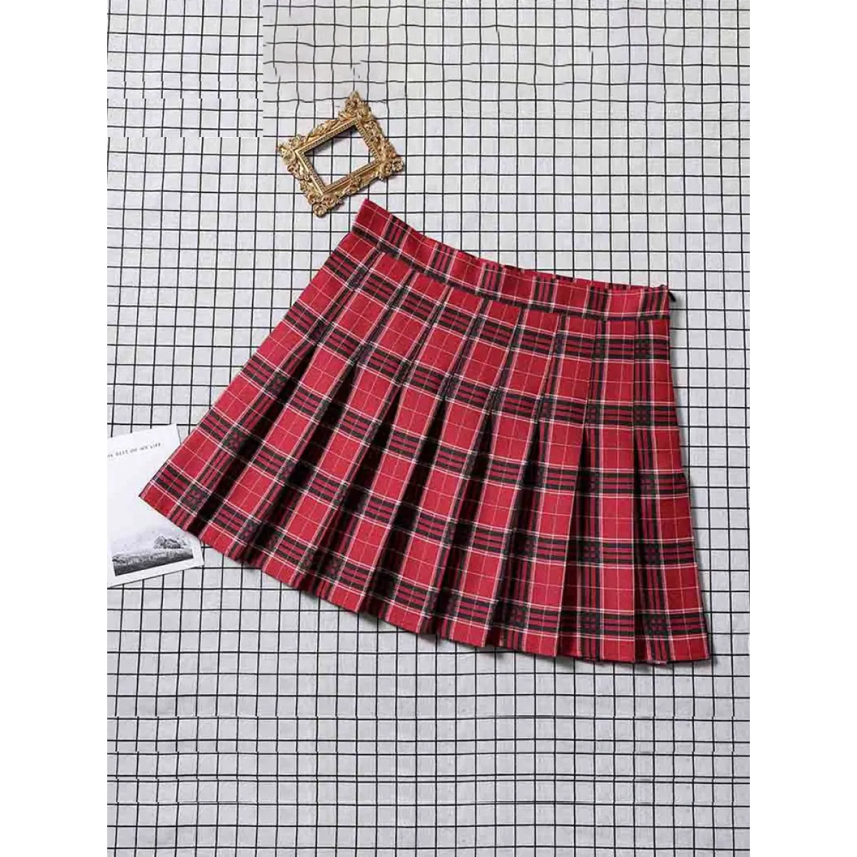High Waist Pleated A-line Skorts