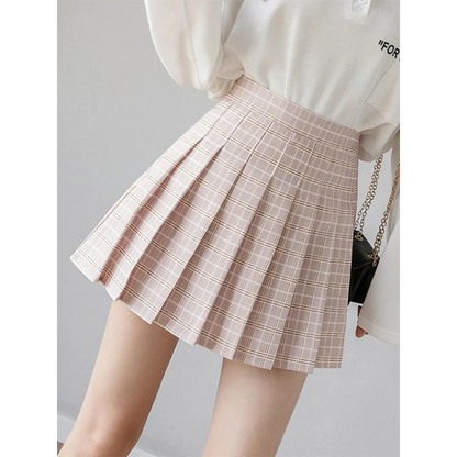 High Waist Pleated A-line Skorts