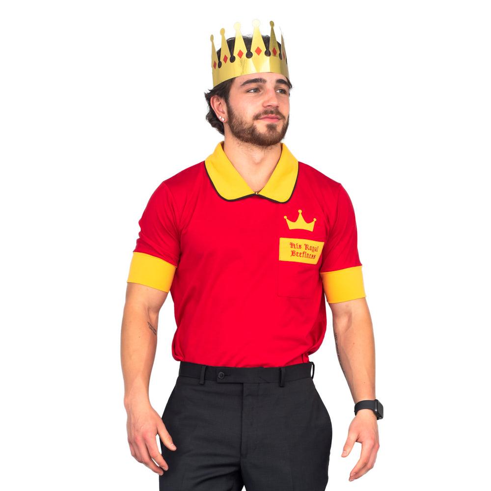 His Royal Beefiness King Halloween Costume T-shirt and Crown Cosplay