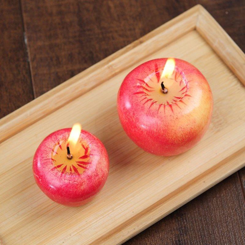 Home Red Apple Shape Scented Candles Creative Apple Shaped Scented Candles Simulation Fruit Candles Valentine&