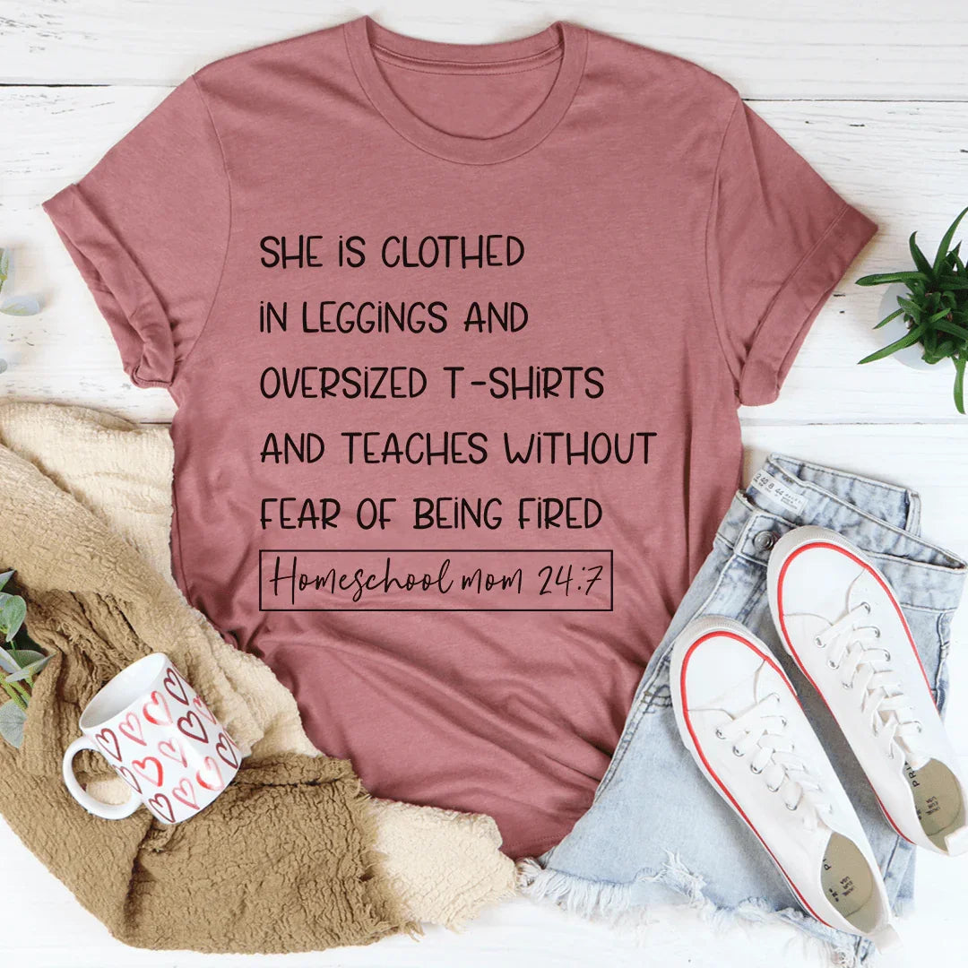 Homeschool Mama Everyday Graphic T-Shirt – "Homeschool Mom 24/7"