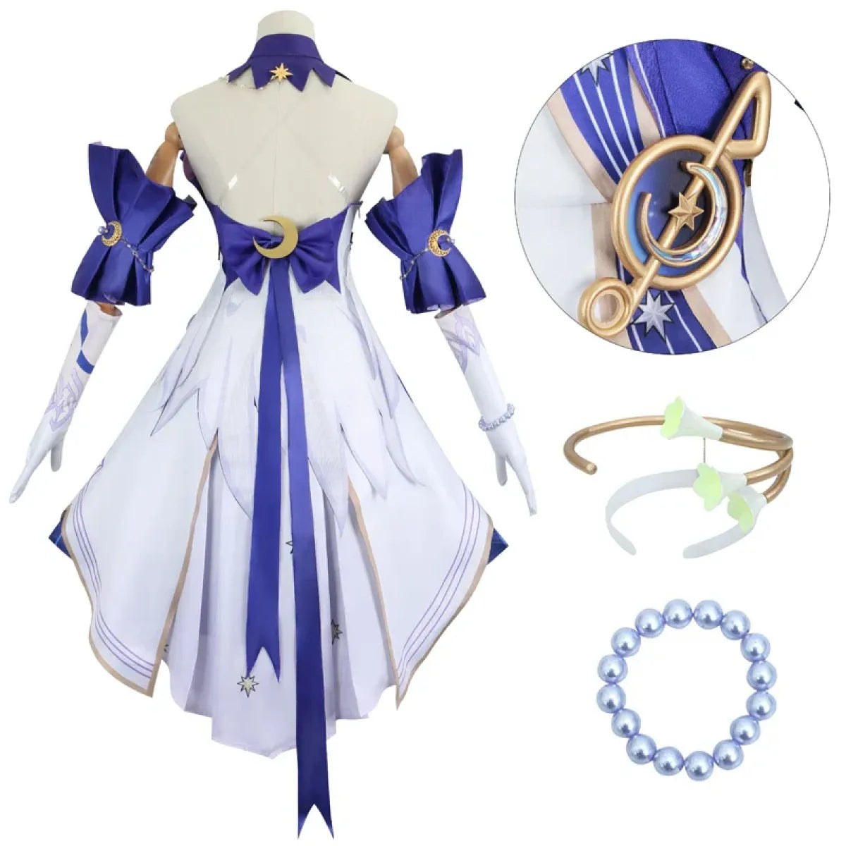 Honkai Star Rail March 7th Cosplay Costume with Wig &amp; Accessories