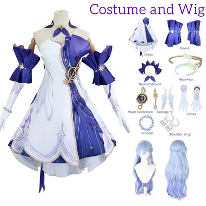 Honkai Star Rail March 7th Cosplay Costume with Wig &amp; Accessories