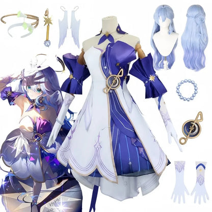 Honkai Star Rail March 7th Cosplay Costume with Wig &amp; Accessories