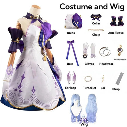 Honkai Star Rail Robin Cosplay Costume – Dress, Wig, Wings &amp; Accessories