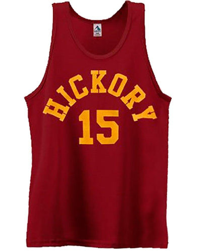 Hoosiers Hickory High School Burgundy Jersey Tank Top Halloween Cosplay Costume