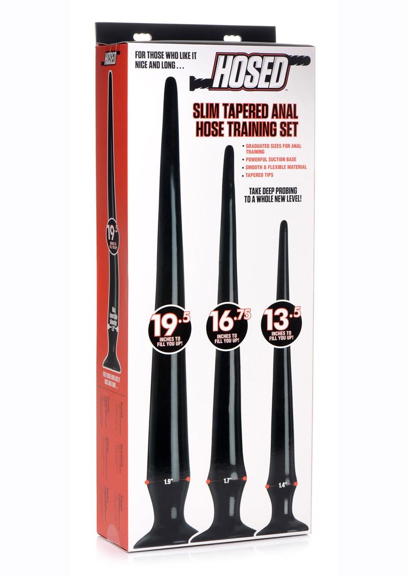 Hosed Slim Tapered Anal Hose Training Silicone Depth Training Kit