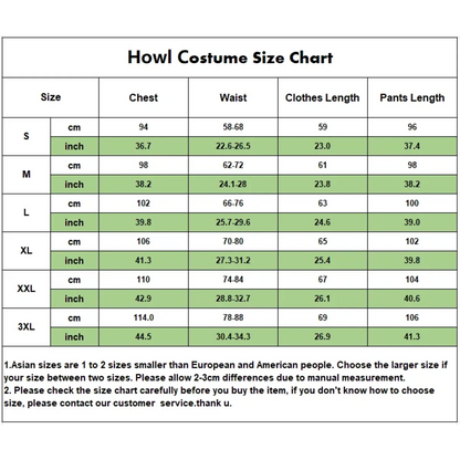Howl Cosplay Costume – Howl&