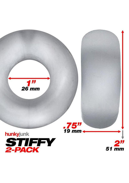 HunkyJunk Stiffy Bulge 2-Pack Silicone Cock Rings