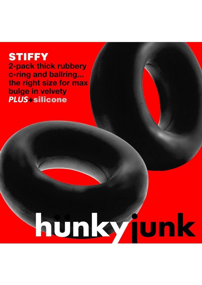 HunkyJunk Stiffy Bulge 2-Pack Silicone Cock Rings