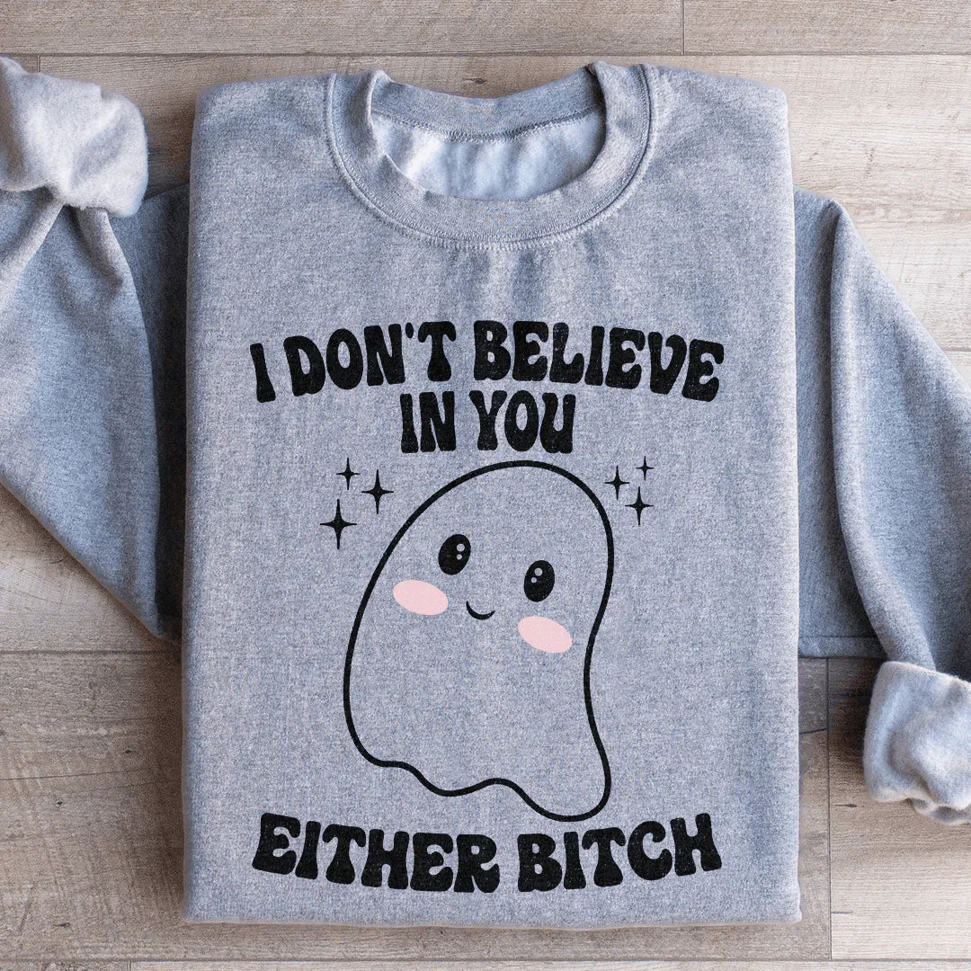 Spooky Season Ghost Graphic Fleece Pullover – \"I Don&