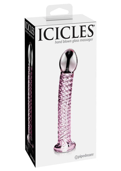 Icicles No. 53 Textured And Hand Blown Glass Massager