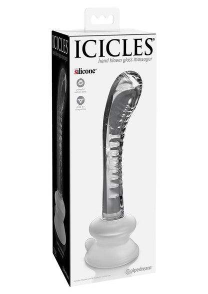 Icicles Hand Blown Glass Massager Bendable G-Spot Wand