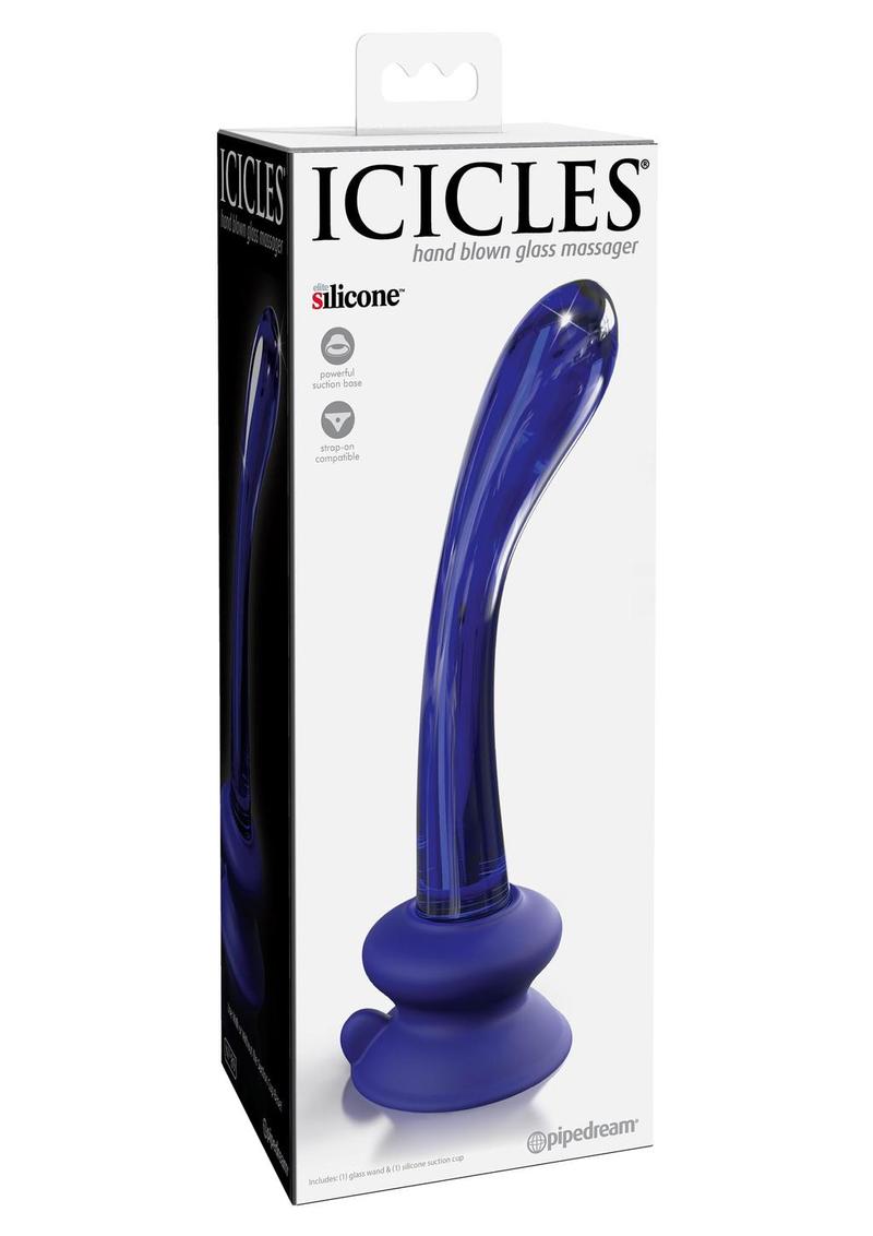 Icicles No. 89 Glass G-Spot Wand with Silicone Suction Cup