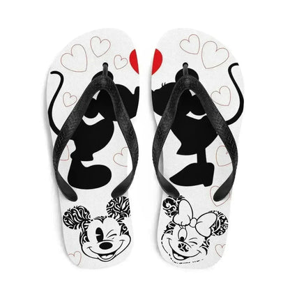Mickey White Red Black Minnie Flip-Flops