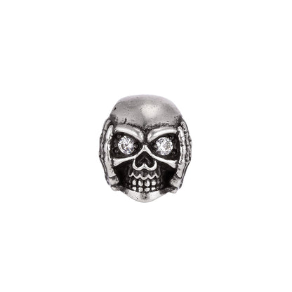 Gold Filled 10mm Antique Skull Head Spacer Bead | B-015