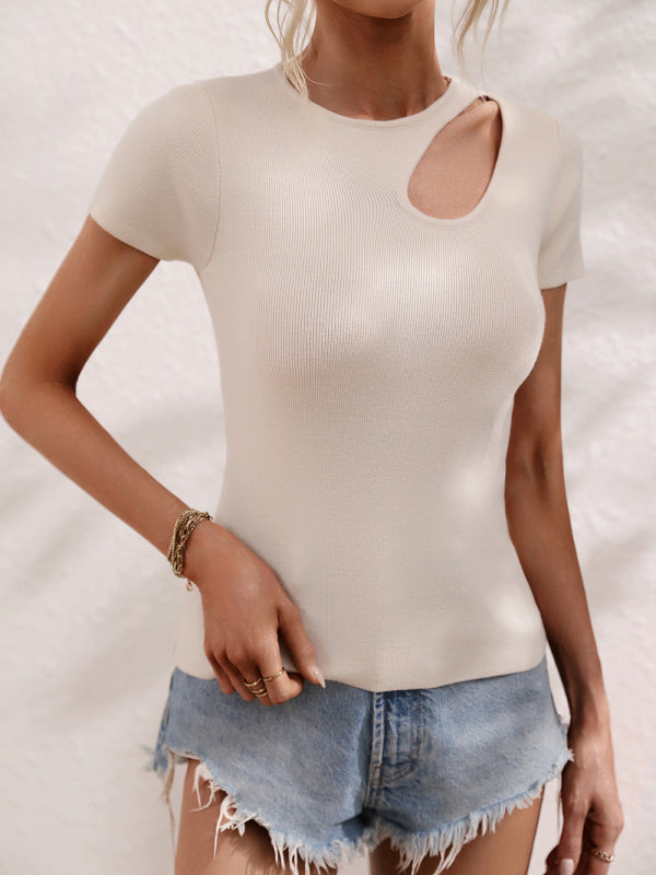Modern Solid Color Loose Digging Fashion Sexy Slim Women&