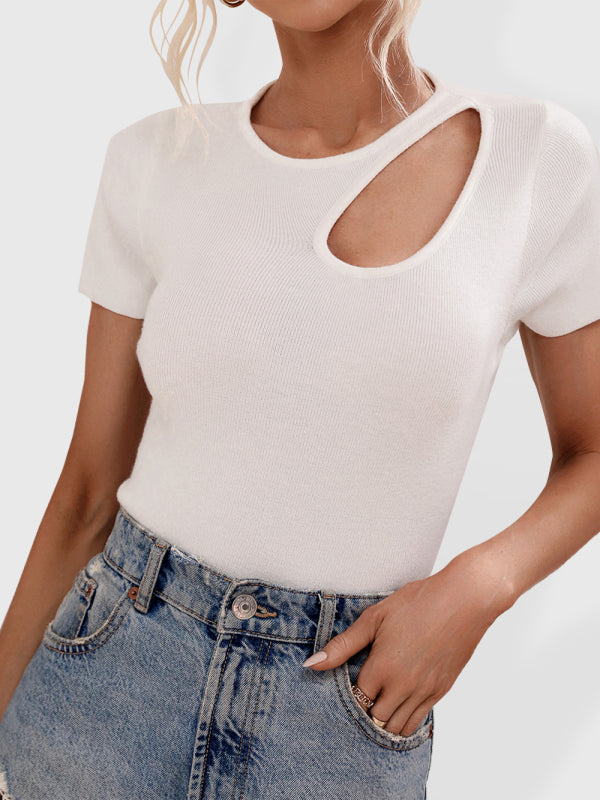 Modern Solid Color Loose Digging Fashion Sexy Slim Women&