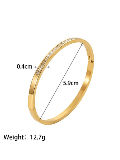Titanium steel open bracelet women&