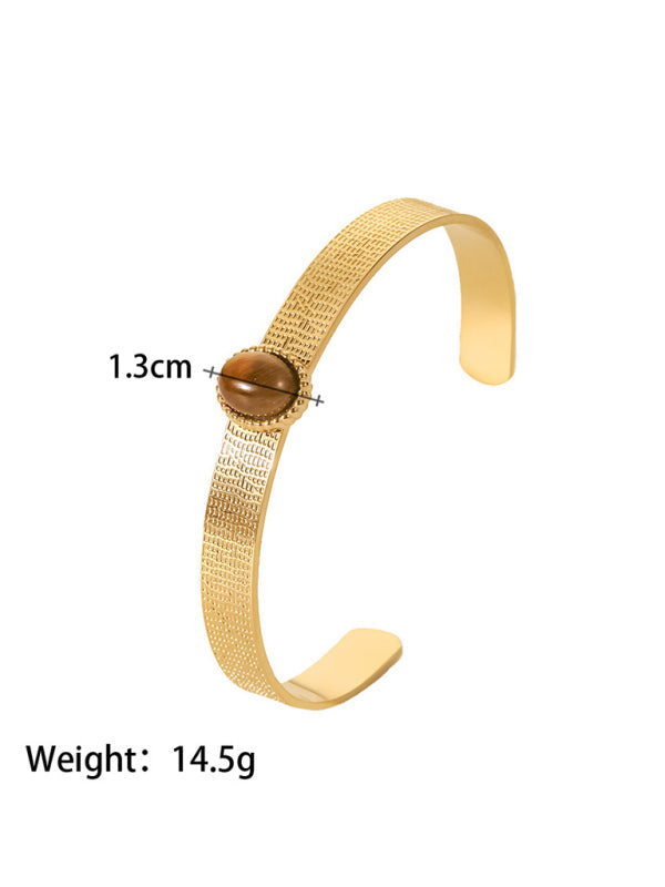 Titanium steel open bracelet women&