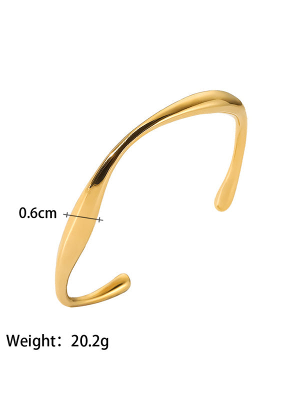 Titanium steel open bracelet women&