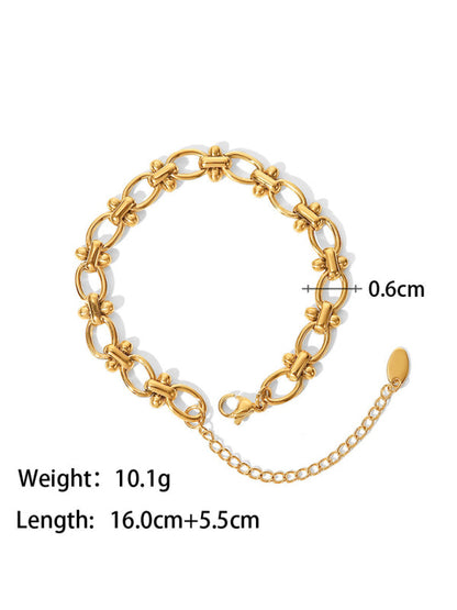 Titanium steel open bracelet women&