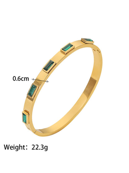 Titanium steel open bracelet women&