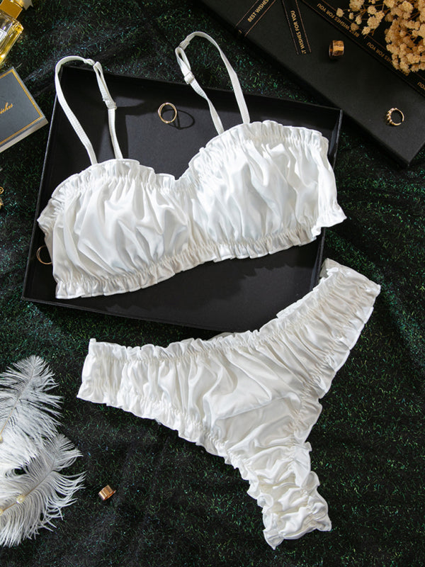 Sexy lingerie set, stretch satin, multi-colored, comfortable home wear
