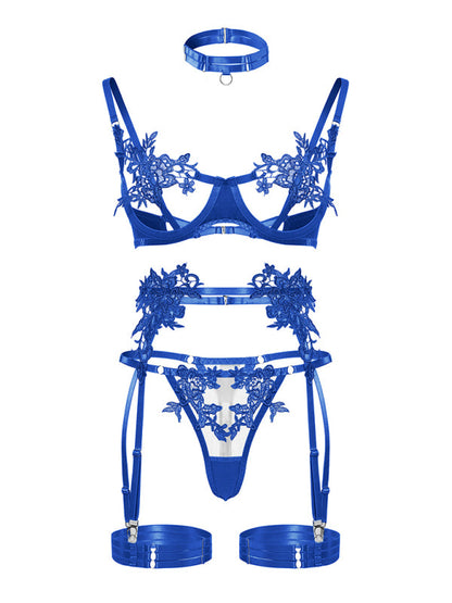 New Embroidered See-Through Sexy Lingerie Bra Set