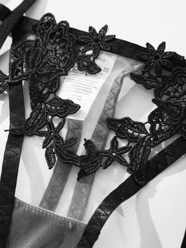 New Embroidered See-Through Sexy Lingerie Bra Set