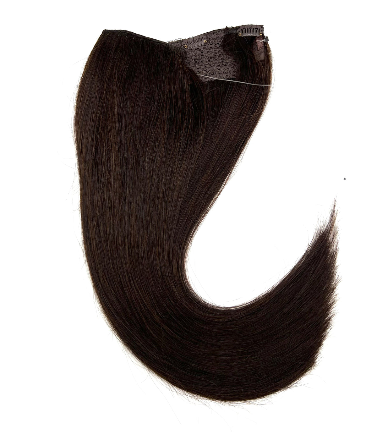 VIP BandX Halo System – 100% Human Hair Extensions, Silky Straight 18" with Clip