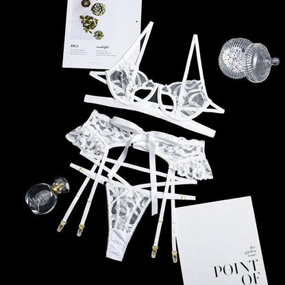“Angel” 3-piece garter set