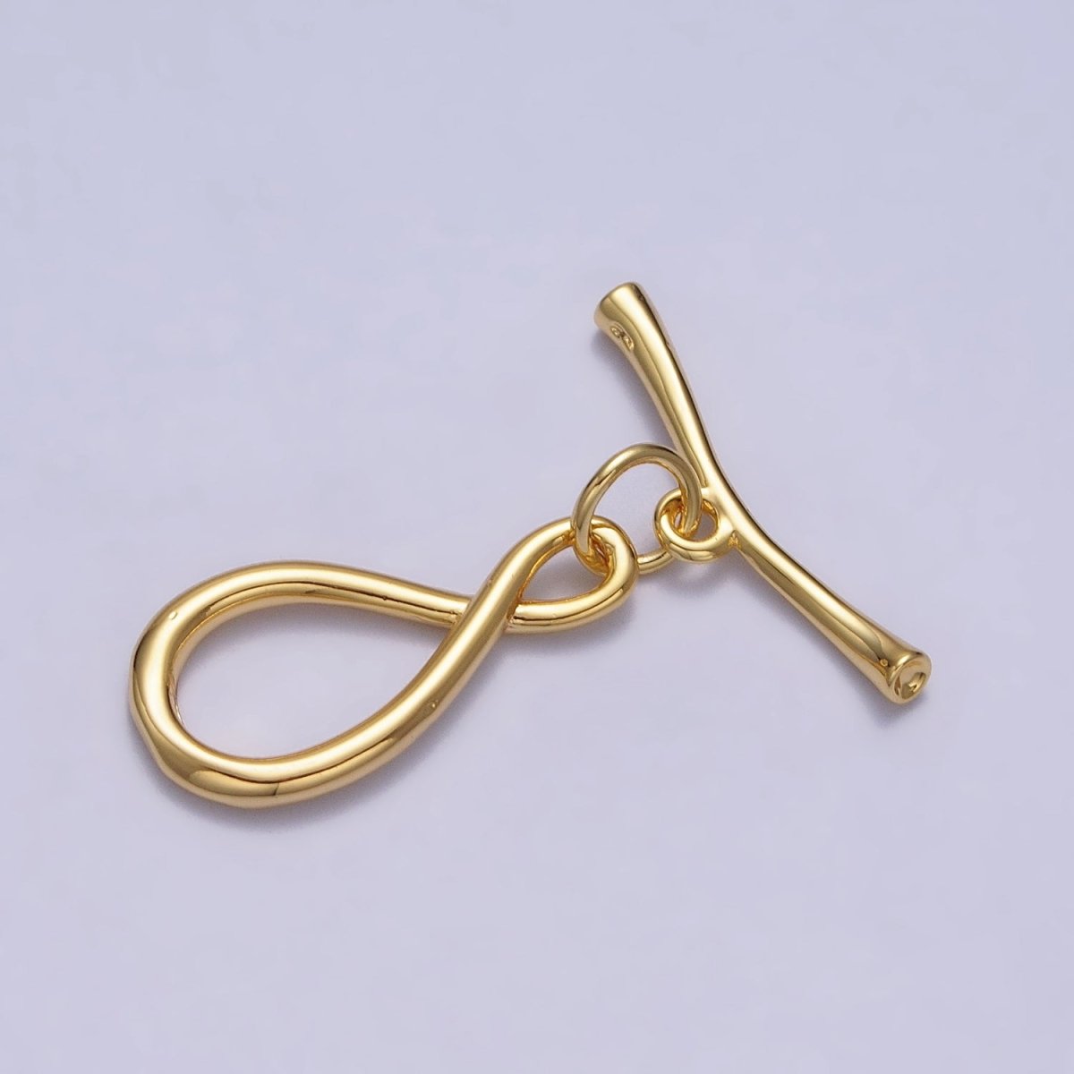 Infinity Coiled Geometric Toggle Clasps Jewelry Closure in Gold &amp; Silver | Z-082 Z-083