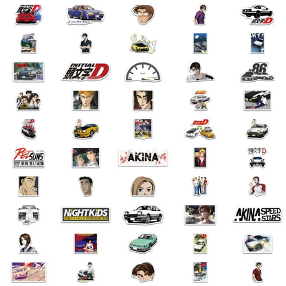 Initial D Anime Stickers - 10/30/50/100PCS